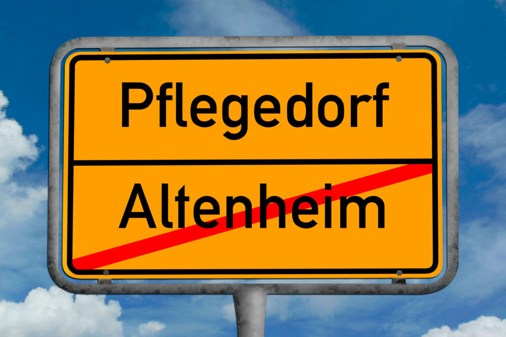 Ortsschild-Pflegedorf-Wohn-pflegeformen